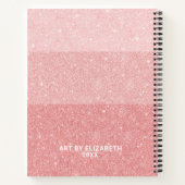 Elégant carnet de Parties scintillant rose avec no (Dos)