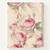 Élégant carnet de poésie rose roses (Dos)