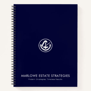Elégant Carnet de thème juridique bleu marine
