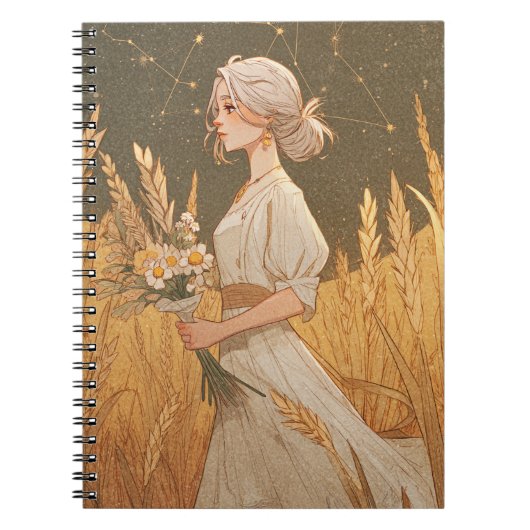 Élégant Carnet de Zodiac Virgo (Devant)