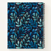 Elégant Carnet Feuille Bleue (Dos)