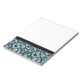 Élégant Carnet floral blanc noir (Tourné)