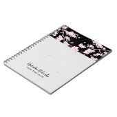 Élégant Carnet floral de fleurs de cerisier (Côté gauche)