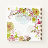 Élégant Carnet floral en rose français (Dos)