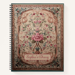 Élégant Carnet floral perse spiral