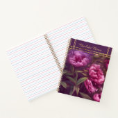 Elégant Carnet Floral Personnalisé Peony (Intérieur)