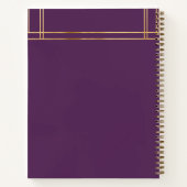 Elégant Carnet Floral Personnalisé Peony (Dos)