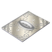 Élégant Carnet ivoire argenté beige (Côté gauche)