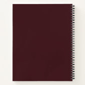 Élégant Carnet Monogramé couleur cerisier (Dos)