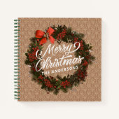 Élégant Carnet personnalisé de Noël (Devant)