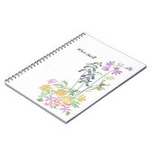 Élégant Carnet photo floral spirale (Côté gauche)