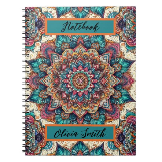 Élégant Carnet photo spirale Mandala (Devant)