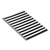 Elégant Carnet rayé noir et blanc (Côté Droit)