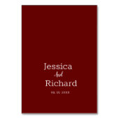 Elegant Carnet Red calligraphy bruiloft Kaart (Achterkant)