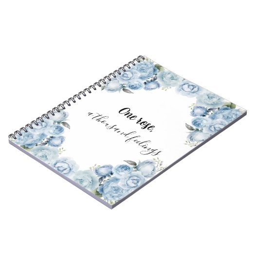 Elégant Carnet Rose Bleu (Côté gauche)