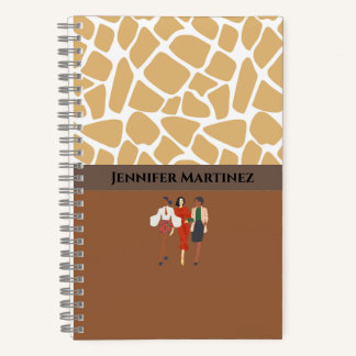 Élégant Carnet Spiral Personnalisé À Deux Tons