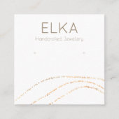 Elégant Carré Dots Or Elevage Carte d'affichage (Devant)