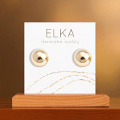 Elégant Carré Dots Or Elevage Carte d'affichage