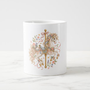 Elegant Carrouselpaard Frans Sprookje Extra Grote Beker