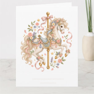 Elegant Carrouselpaard Frans Sprookje Kaart