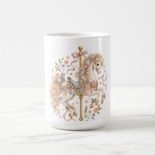 Elegant Carrouselpaard Frans Sprookje Koffiemok