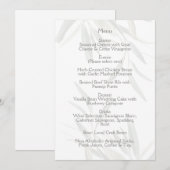 Élégant Carte de Menu Botanique Vert Sauge (Devant / Derrière)