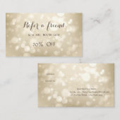 Elégant Carte de recommandation de livre élégant (Devant / Derrière)