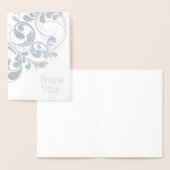 Élégant Carte de remerciements à huile d'argent (Affichage)
