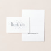 Élégant Carte de remerciements à huile d'argent (Affichage)