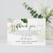 Élégant Carte de remerciements alimentaire Floral  (Debout devant)