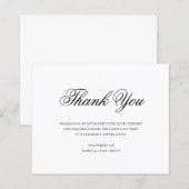 Élégant Carte de remerciements budgétaire de sympa (Devant / Derrière)