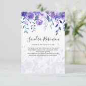 Élégant Carte de remerciements commémoratif des to (Debout devant)