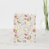 Elégant Carte de remerciements d'aquarelle de fleu (Dos)