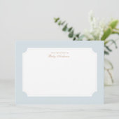 Elégant Carte de remerciements de Baby shower bleu (Debout devant)