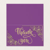 Élégant Carte de remerciements de brillance or élé (Extérieur déplié)