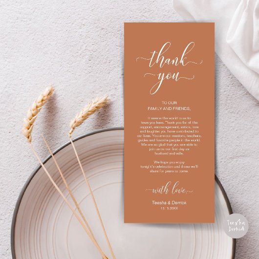 Elégant Carte de remerciements De Cadre De Mariage