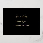 Élégant Carte de remerciements de confirmation de  (Verso)