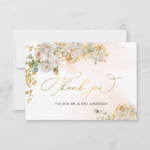 Élégant Carte de remerciements de Fête des mariées (Devant)
