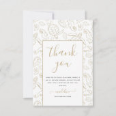 Elégant Carte de remerciements de Fête des mariées (Devant)