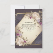 Elégant Carte de remerciements de fleurs blanches (Dos)