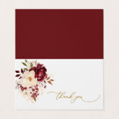 Elégant Carte de remerciements de fleurs blanches  (Extérieur déplié)