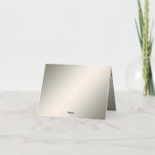 Élégant Carte de remerciements de fleurs de bijoux (Dos)