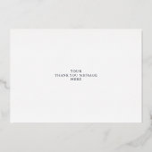 élégant carte de remerciements de graduation en or (Verso)