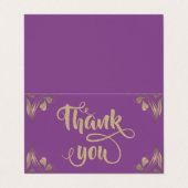 Élégant Carte de remerciements de la brillance d'o (Extérieur déplié)