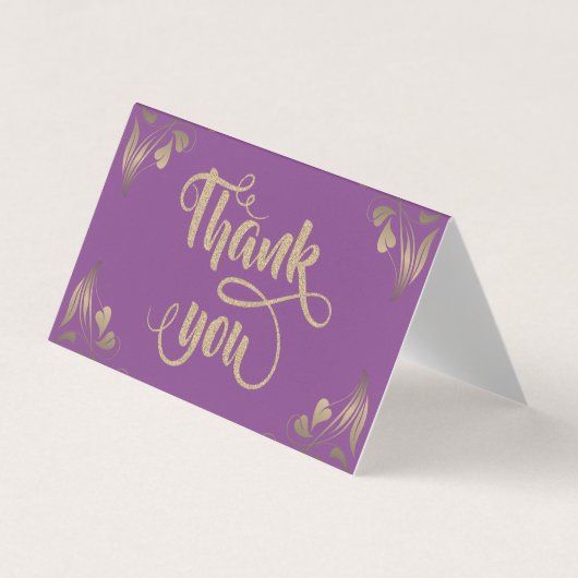 Élégant Carte de remerciements de la brillance d'o (Devant)