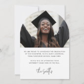 Élégant Carte de remerciements de l'arc photo de g (Dos)