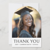 Élégant Carte de remerciements de l'arc photo de g (Devant)