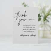 Élégant Carte de remerciements de mariage (Debout devant)