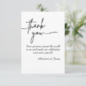 Élégant Carte de remerciements de mariage (Debout devant)