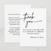 Élégant Carte de remerciements de mariage (Devant / Derrière)